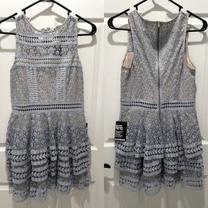 Express lace tiered dress